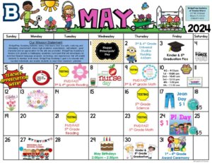 May 2024 calendar for all the events!