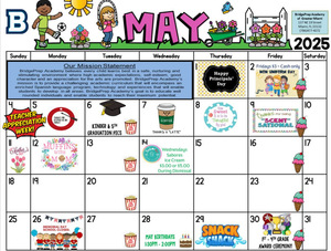 ✨ May 2025 calendar for all the events! ✨