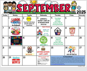 ✨September 2025 Activity Calendar ✨