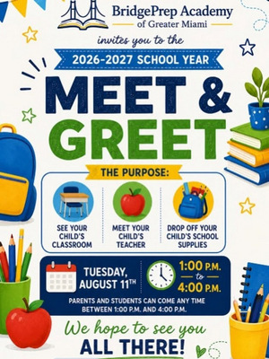 Bulldog Families! Please save the date for our 2026-2027 School Year Meet and Greet! 