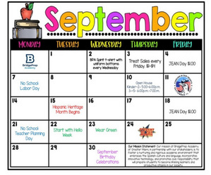 ✨September 2026 Activity Calendar ✨